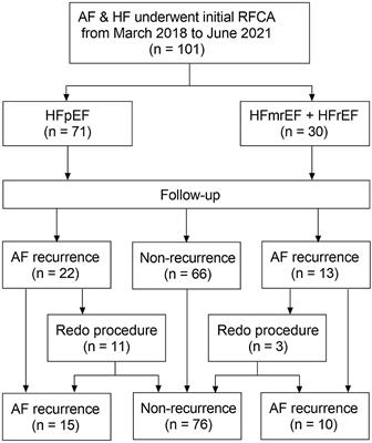 Long-Term prognosis of radiofrequency catheter ablation for atrial fibrillation with different subtypes of heart failure in the era of ablation index guidance